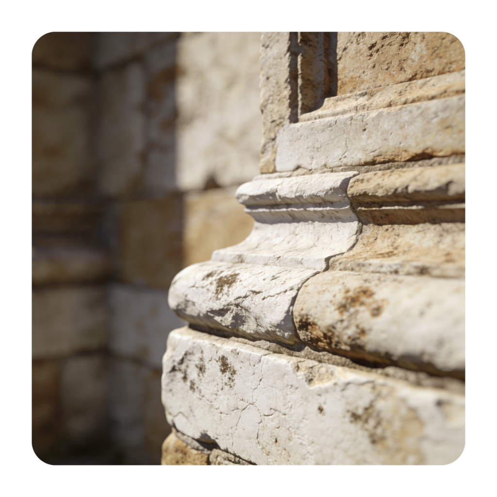 Controlled cleaning of a heritage stone surface