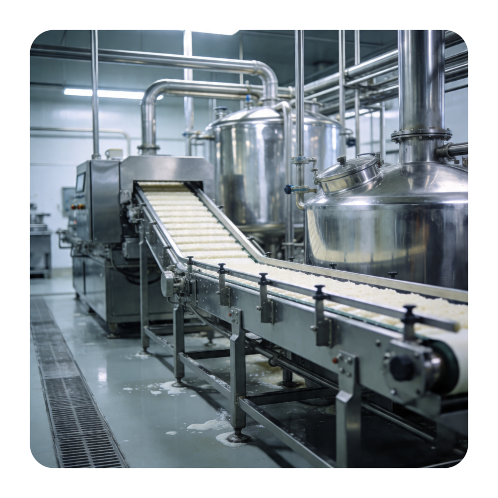Professional cleaning of food and pharmaceutical production equipment